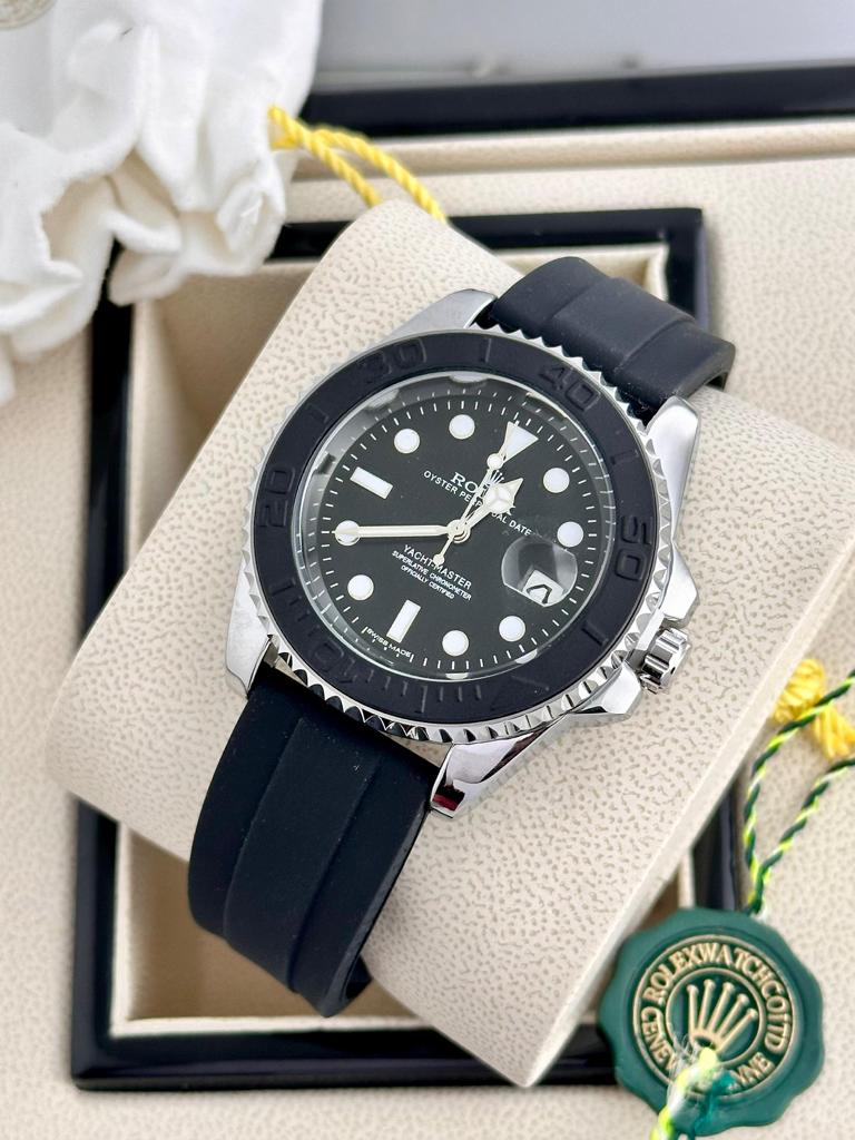 Quartz Watch for Men- High quality black fiber| gold and copper dial