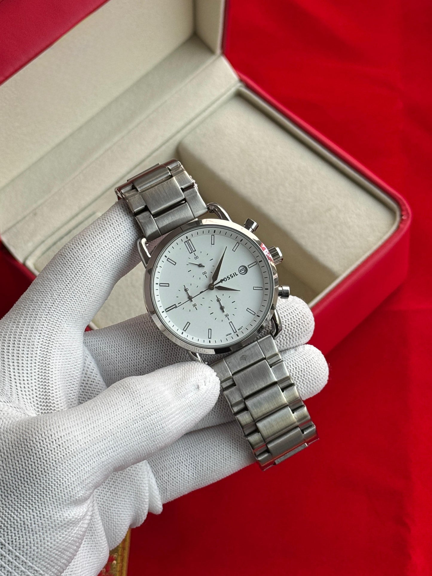 Fossil The Commuter – Minimalist Chronograph Watch for Men